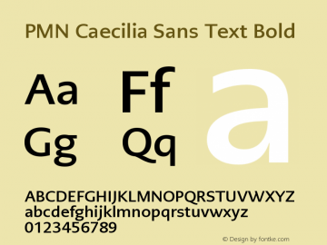 PMN Caecilia Sans Text Bold Version 1.00图片样张