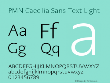 PMN Caecilia Sans Text Light Version 1.00图片样张