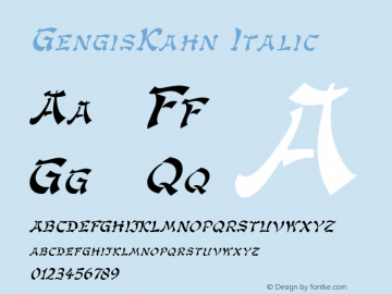 GengisKahn Italic Rev 002.000图片样张