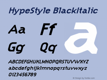 HypeStyle BlackItalic Rev 002.000图片样张