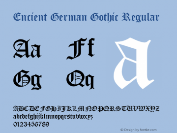 Encient German Gothic Regular Version 1图片样张