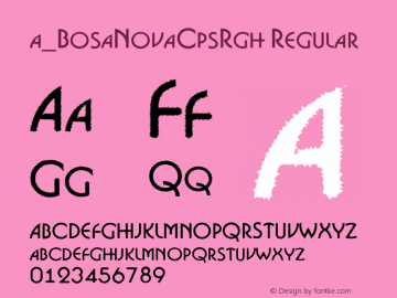 a_BosaNovaCpsRgh Regular 01.03 Font Sample