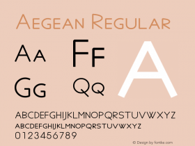 Aegean Regular Version 3.02图片样张