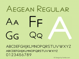 Aegean Regular Version 7.42图片样张