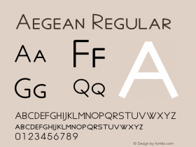 Aegean Regular Version 7.45图片样张