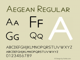 Aegean Regular Version 7.45图片样张