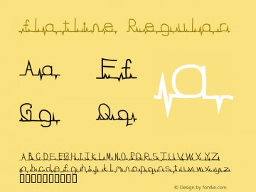 flatline Regular flatline Font Sample