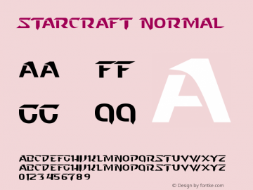 Starcraft Normal Unknown Font Sample
