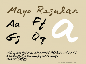 Mayo Regular Altsys Metamorphosis:2/27/95; revised 12/13/98 Font Sample