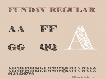 Funday Version 1.00;July 12, 2018;FontCreator 11.5.0.2427 32-bit Font Sample