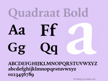 Quadraat-Bold Version 7.504图片样张