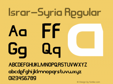 Israr-Syria Version 1.000 Font Sample