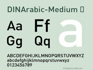 ☞DINArabic-Medium Version 7.504; 2015; Build 1033;com.myfonts.easy.fontfont.ff-din-arabic.medium.wfkit2.version.4B3n Font Sample