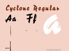 Cyclone Regular Rev. 002.001 Font Sample