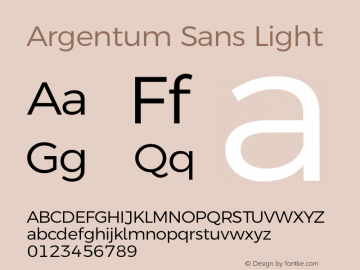 Argentum Sans Light Version 5.001;March 29, 2019;FontCreator 11.5.0.2425 64-bit Font Sample