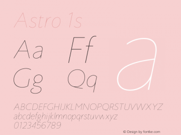 Astro-1s Version 1.001;PS 001.001;hotconv 1.0.88;makeotf.lib2.5.64775图片样张