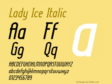 Lady Ice Italic 1.0图片样张