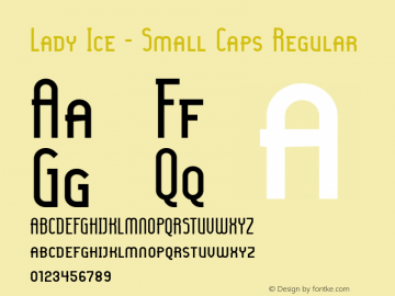 Lady Ice - Small Caps Regular 1.0图片样张