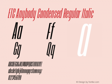 ETCAnybody-CondensedRegularIt Version 1.51 | wf-rip DC20181025图片样张