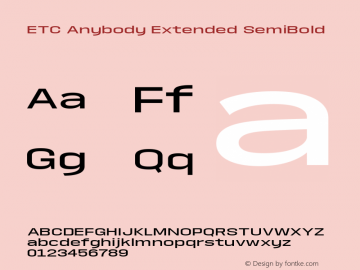 ETCAnybody-ExtendedSemiBold Version 1.51 | wf-rip DC20181025图片样张