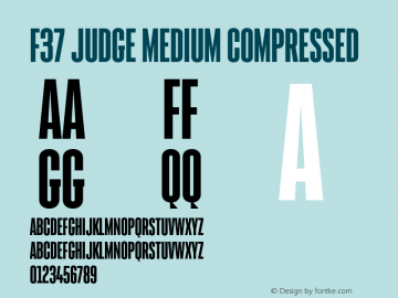 F37Judge-MediumCompressed Version 1.000 | wf-rip DC20190330 Font Sample