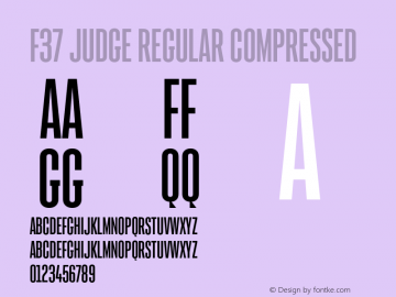 F37Judge-RegularCompressed Version 1.000 | wf-rip DC20190330 Font Sample