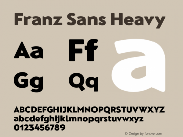 FranzSans-Heavy Version 1.001 | wf-rip DC20160225 Font Sample