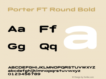 PorterFTRound-Bold Version 2.000 | wf-rip DC20170105图片样张