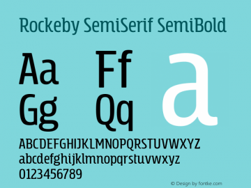 Rockeby SemiSerif SemiBold Version 1.000;PS 001.000;hotconv 1.0.88;makeotf.lib2.5.64775图片样张