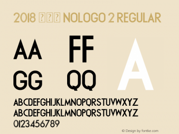 2018 葡萄牙 nologo 2 Version 1.00 May 15, 2018, initial release Font Sample