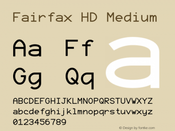 Fairfax HD Version 2019.03.10 Font Sample