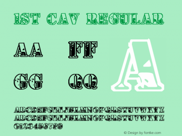 1st Cav 001.100 Font Sample