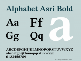 AlphabetAsri-Bold Version 1.001 | wf-rip DC20190330 Font Sample