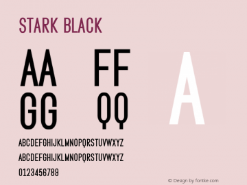 Stark Black Version 1.000;PS 001.000;hotconv 1.0.88;makeotf.lib2.5.64775图片样张