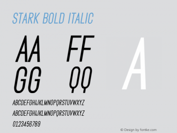 Stark Bold Italic Version 1.000;PS 001.000;hotconv 1.0.88;makeotf.lib2.5.64775图片样张