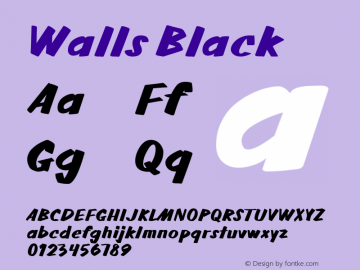 Walls Black Version 1.000 Font Sample