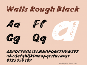 Walls-RoughBlack Version 1.000 Font Sample