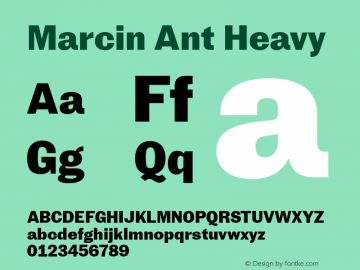 MarcinAnt-Heavy Version 2.000 | wf-rip DC20170105 Font Sample