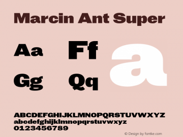 MarcinAnt-Super Version 2.000 | wf-rip DC20170105 Font Sample