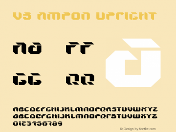 V5 Ampon Upright Macromedia Fontographer 4.1 12/14/00图片样张