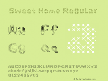 Sweet Home - Regular Version 001.001 Font Sample