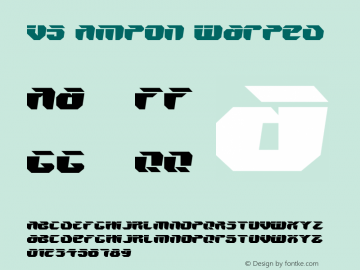 V5 Ampon Warped Macromedia Fontographer 4.1 12/14/00 Font Sample