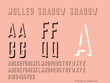 Muller Shadow Undefined Font Sample