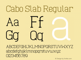 Cabo Slab Version 1.002;Fontself Maker 3.1.1 Font Sample