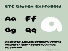 ETCGluten-ExtraBold Version 2.100 | wf-rip DC20190110 Font Sample