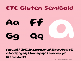 ETCGluten-SemiBold Version 2.100 | wf-rip DC20190110 Font Sample