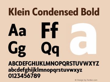 KleinCondensed-Bold Version 1.102;hotconv 1.0.109;makeotfexe 2.5.65596图片样张