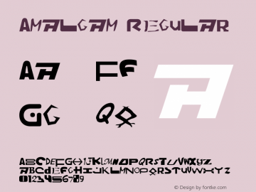 Amalgam Regular 1 Font Sample