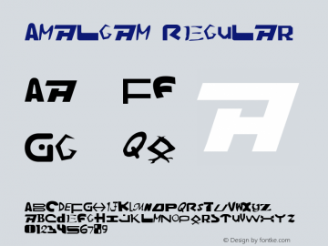 Amalgam Regular 2 Font Sample