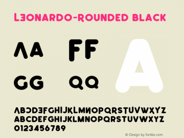 LEonardo-Rounded Black Version 1.002;Fontself Maker 3.1.1 Font Sample